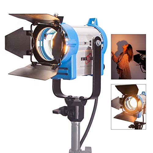 150W Fresnel Tungstène Halogène Spotlight Studio Projecteur Lumière Vidéo Eclairage Youtube Continu pour Film Photographique Télévision Photo
