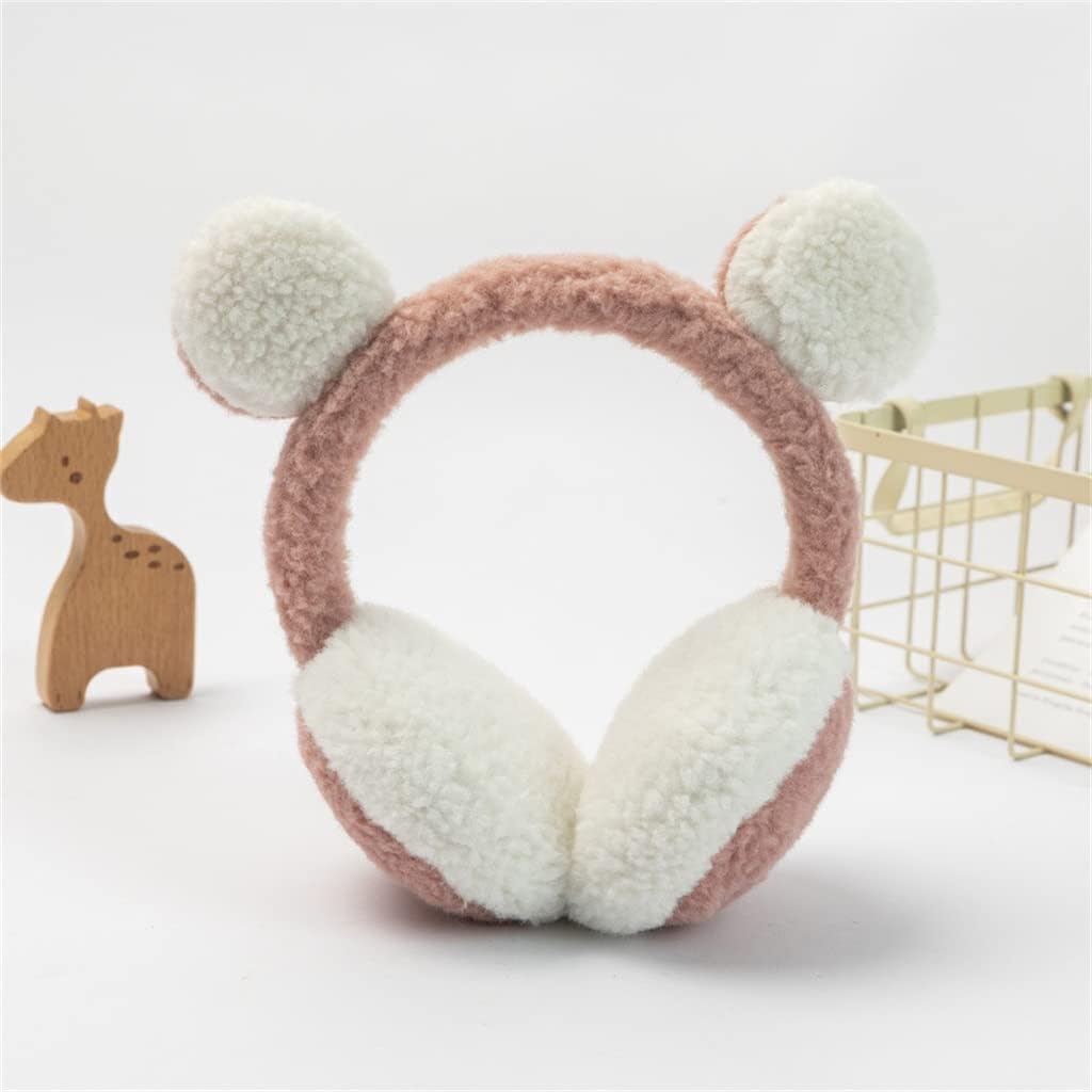DSFEOIGY Pink Soft Plush Ear Warmer Winter Warm Earmuffs for Women Men Solid Color Earflap Outdoor Cold Protection Ear-Muffs Ear Cover : Clothing, Shoes & Jewelry