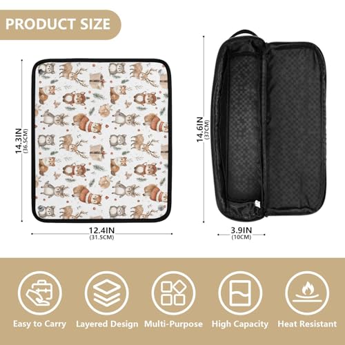Bolsa de viaje organizadora resistente al calor para herramientas de cabello con protección y gran capacidad miniatura 4
