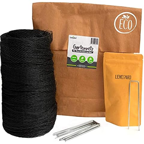 LEVEGARD® Teichnetz feinmaschig 2x3m | Inkl. 10 STAHLANKERN zur Befestigung | Vogelschutz-Netz engmaschig in schwarz | Reiher-Netz | Schutz vor Laub & Vögeln Cover