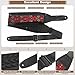 Guitar Strap and Bass Strap, Embroidered Guitar Strap, Adjustable Strap Length, Equipped with 3D Sponge Filled Foam Pad, Comes with 4 Picks + 2 Strap Locks, Best Gift for Guitar Players, Vintage Red
