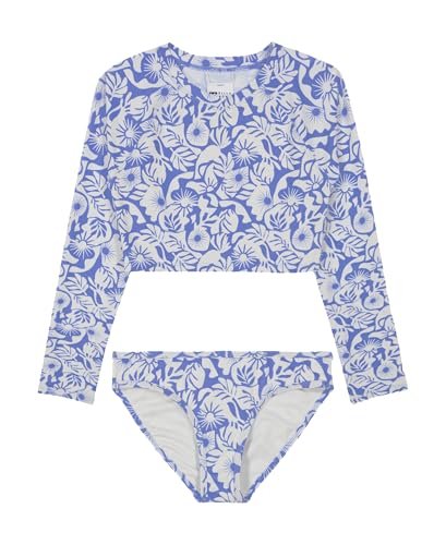 Billabong Girls' Two-Piece Rashguard Swimsuit Set, UPF 50+ Sun Protection, Quick-Dry Bathing Suit