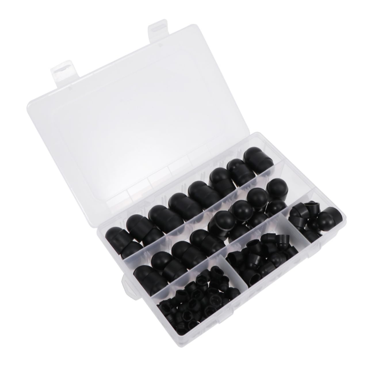 OUNONA 145 Pcs Plastic Nut Covers Bolt Cover Caps Hexagon Nut Set Easy Fit Remove Plastic Weatherproof for Outdoor Use