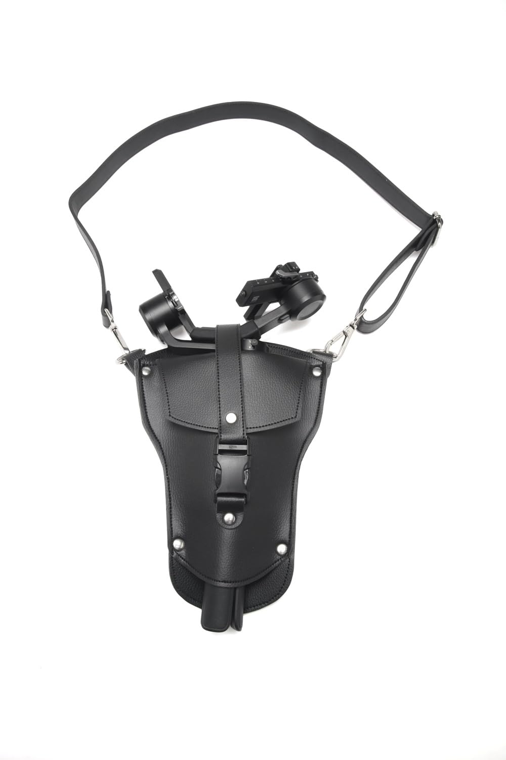 shopee pu leather gimbal holster case, shoulder carry waist pouch for dji rs2/rs3/rs4, crane 2/2s/3s/m2/m2s/ crane m3 weebil 2/3 camera stabilizer professional camera stabilizer carry bag