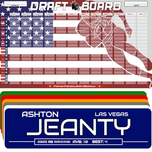 Murrica Fantasy Football Draft Board 2025-2026 Season [12 Team x