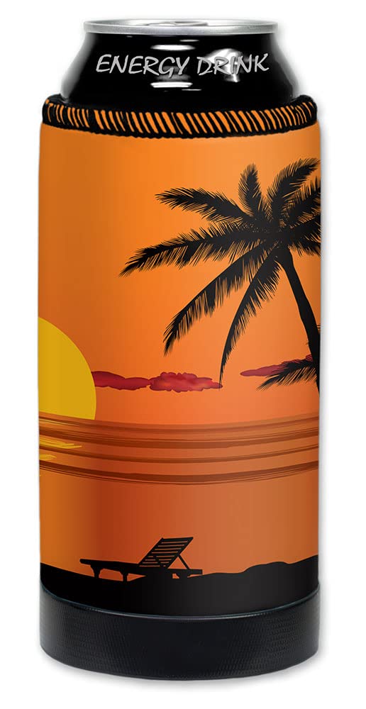 Mugzie Deluxe Can Cooler (Made in USA) - Premium Neoprene Wetsuit Material Beverage Can or Bottle Insulator for 16 OZ Soda Energy Drink Beer Cans -