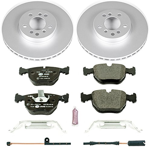 Image of Power Stop ESK879 Front Euro-Stop Brake Kit BMW and 1 Front Sensor Wire For BMW X5 2000-2006 [Model Specific]
