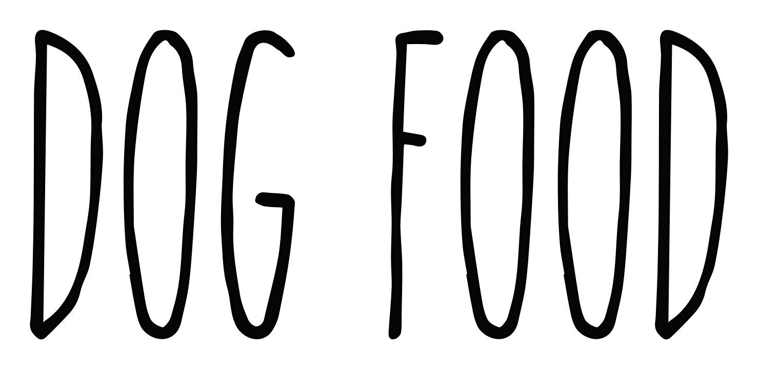 Sky Blue - Dog Food Vinyl Decal - Puppy Pet Dinner - Farmhouse Skinny Font - 9w x 4h inches - Die Cut Sticker