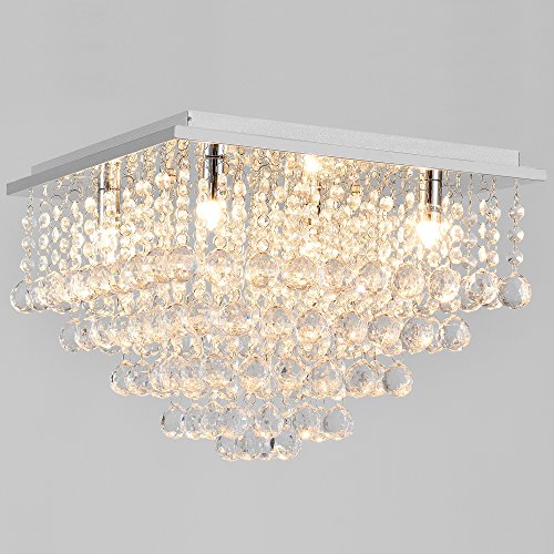 Lampe de plafond avec diffuseur cristal pour éclairage homogène