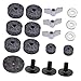 Totority Cymbal Replacement Accessories Set Felt Washers Nuts Pads Sleeves for Drum Kit Grey