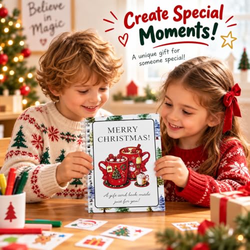 AZHAIBUQI Christmas Gift Card Book, 5x7 Inch Spiral Bound DIY Gift Booklet - Image 5