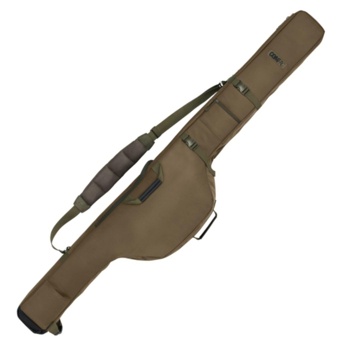 Korda Carp Fishing Luggage Compac 3 Rod Holdall 12ft Fully Padded 3 External Pockets Water Resistant Reinforced Wipe Clean Lining 200cm x 30cm 13cm