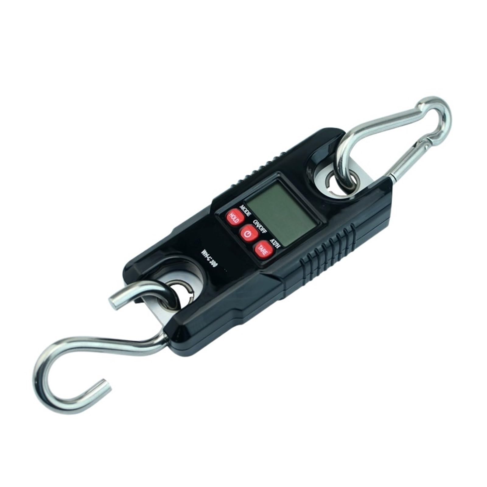Mini Cyfrowa Waga Dźwigowa 500/300/200kg Przenośny Wyświetlacz LCD Elektroniczny Przemysłowy Heavy Duty Hak Wisząca Domowa Farma(300kg-Black)