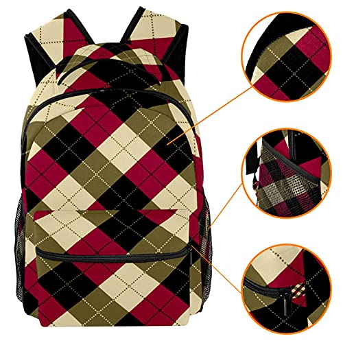 Sac à dos de voyage multicolore avec imprimé cœurs sans couture
