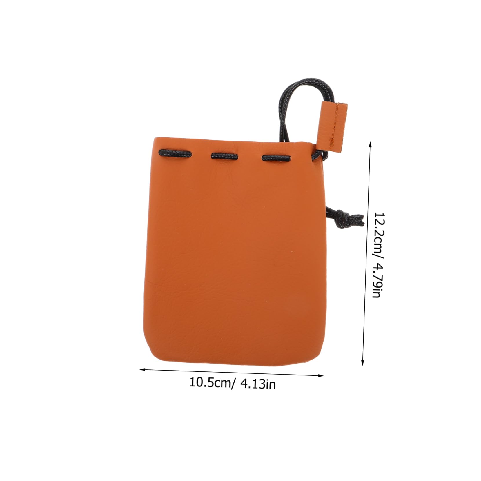 FOMIYES Vintage Drawstring Coin Pouch Durable Leather Change Holder for Coins Cards Secure Closure for Men Women Brown Jewelry Pouch for Golf Tees Essentials