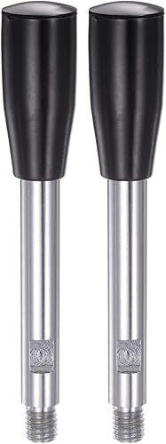 HARFINGTON Manijas de sujeción M10 Rosca 125mm (5") de longitud cromada giratoria manivela empuñadura agarre volante tornillo vástago para máquina