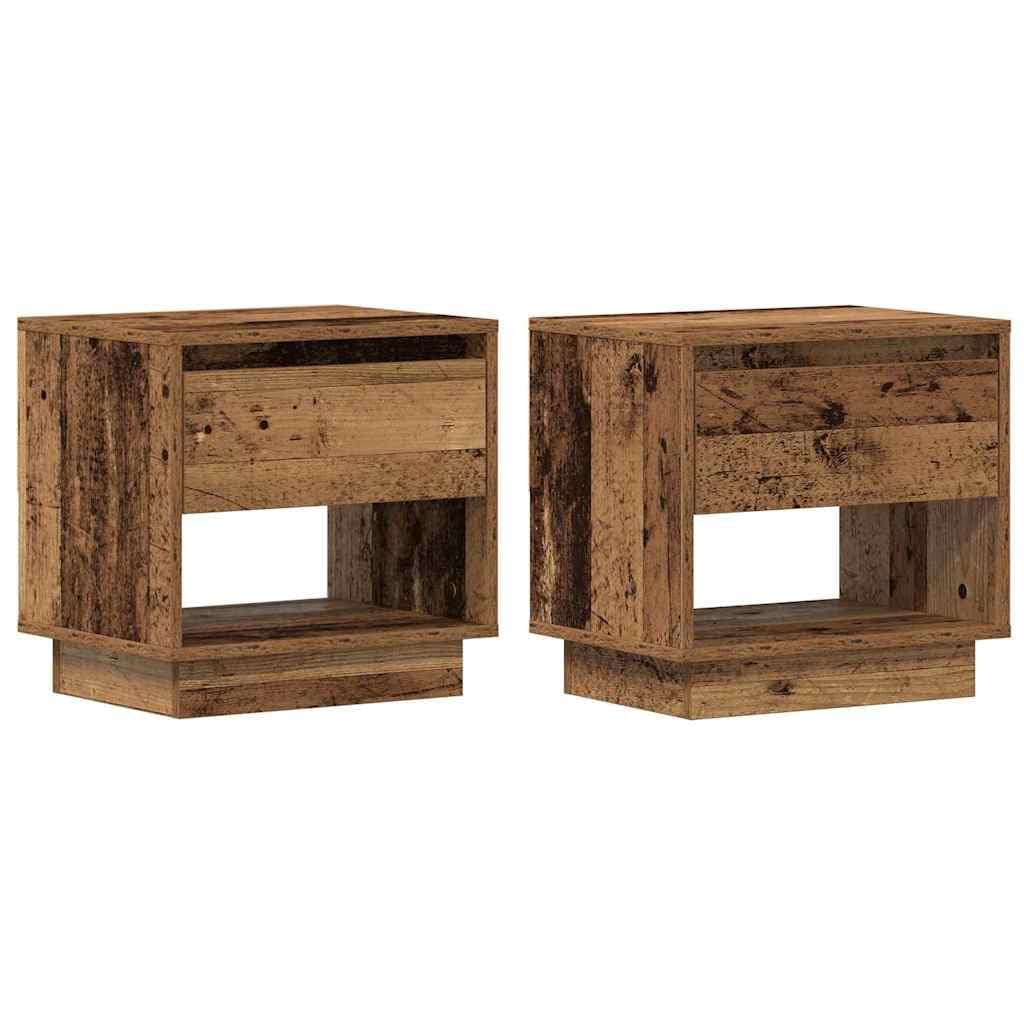 Table de chevet en bois d'ingénierie pour désencombrer le lit et ranger la chambre facilement
