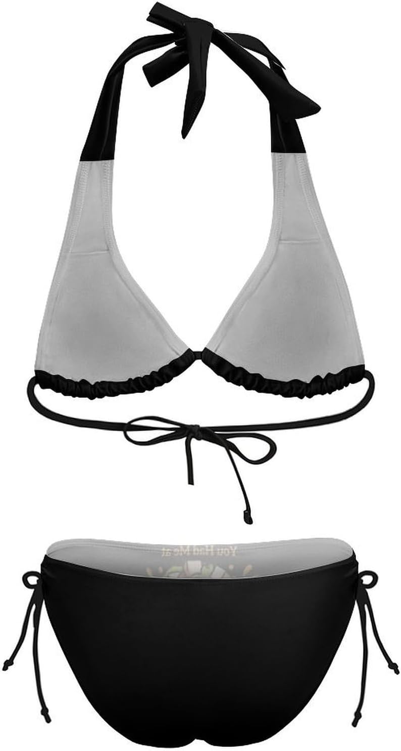 You Had Me at Falafel Novelty Women's 2 Piece String Bikini Set Swimsuits Bathing Suit Swimwear