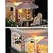 Kisoy Romantic and Cute Dollhouse Miniature DIY House Kit Creative Room Perfect DIY Gift for Friends,Lovers and Families(France Cafe Tour)