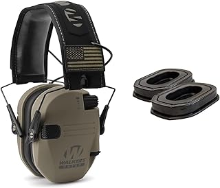 Walker's Razor Slim Folding Electronic Ear Protection with Sound Activated Noise Reduction and Game Ear Gel Filled Ear Pads - Walkers