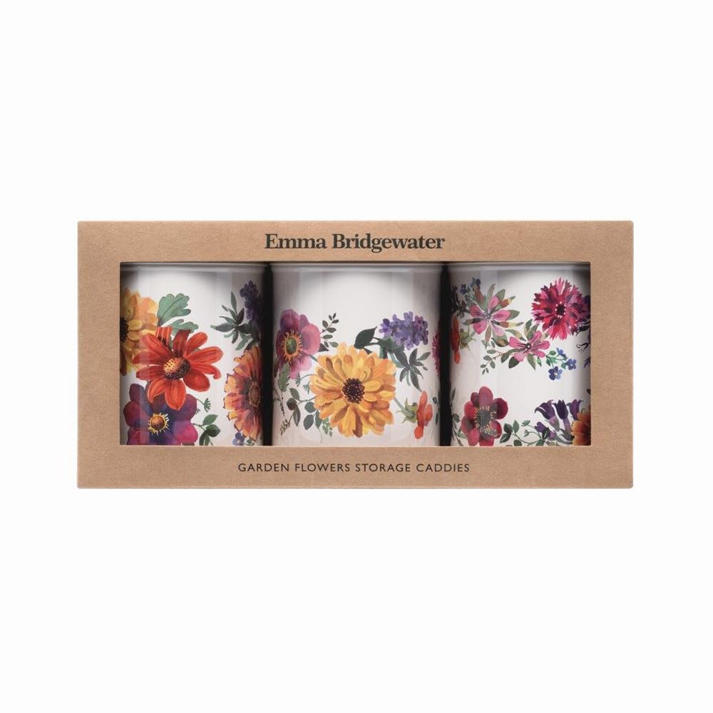 Emma Bridgewater Garden Flowers Set of 3 Round Cake Tins Storage Nesting