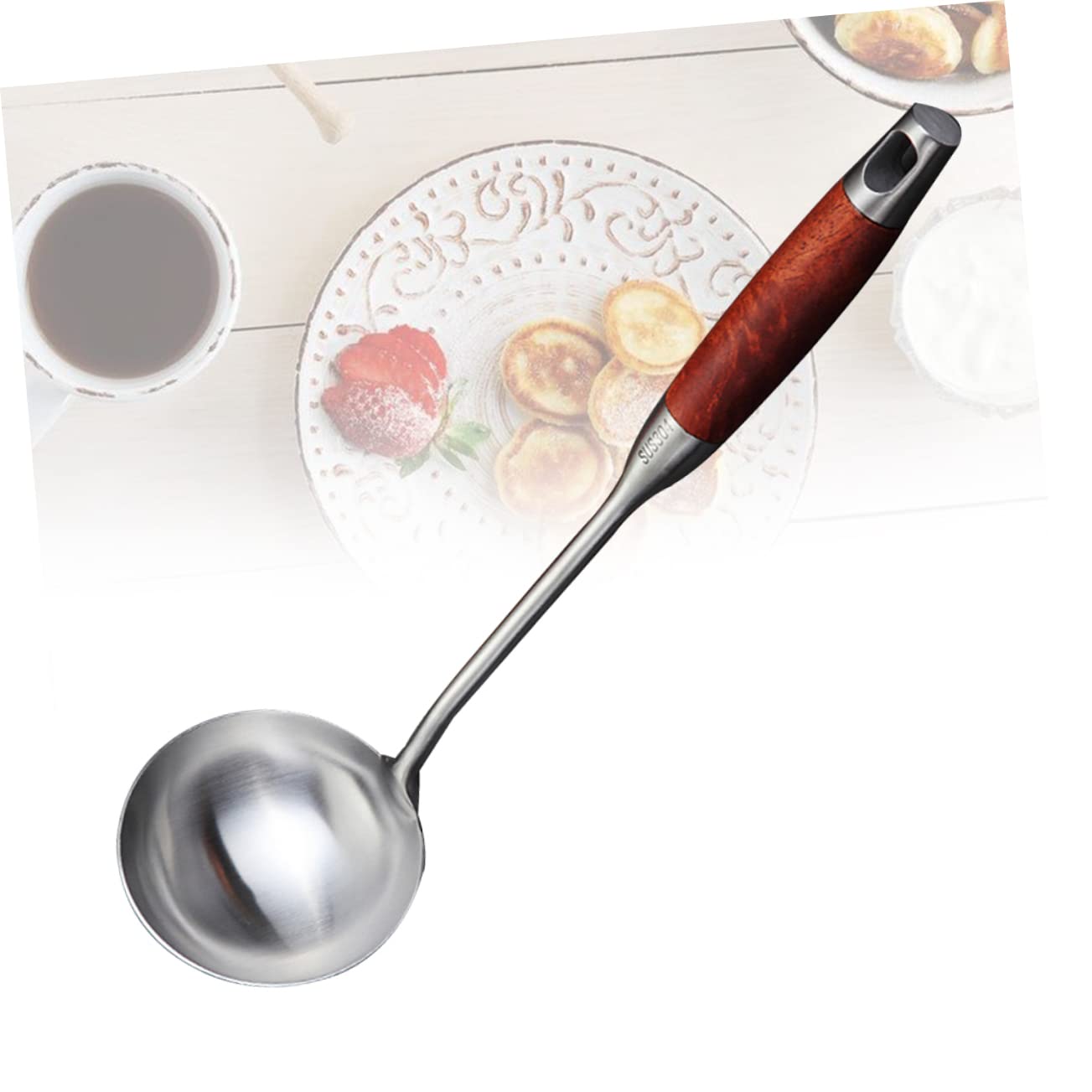La cuillère Ustensile de cuisine à long manche en cuillère en acier inoxydable
