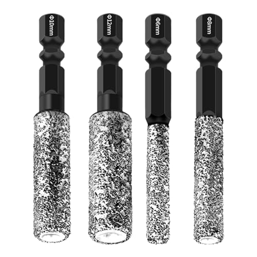 Juego De Coronas Diamantadas Para Hormigón - Mango Hexagonal Soldado Para Hormigón, Cerámica y Porcelanato,Accesorios De Perforación Para Cerámica, Ducha, Madera, Metal, Mármol Y Porcelana