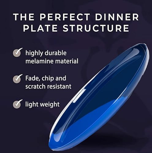 Miniatura 7 de Thomas Fuchs Creative Juego de 4 platos de melamina, resistentes a roturas y astillas, duraderos y aptos para niños para interiores y exteriores,