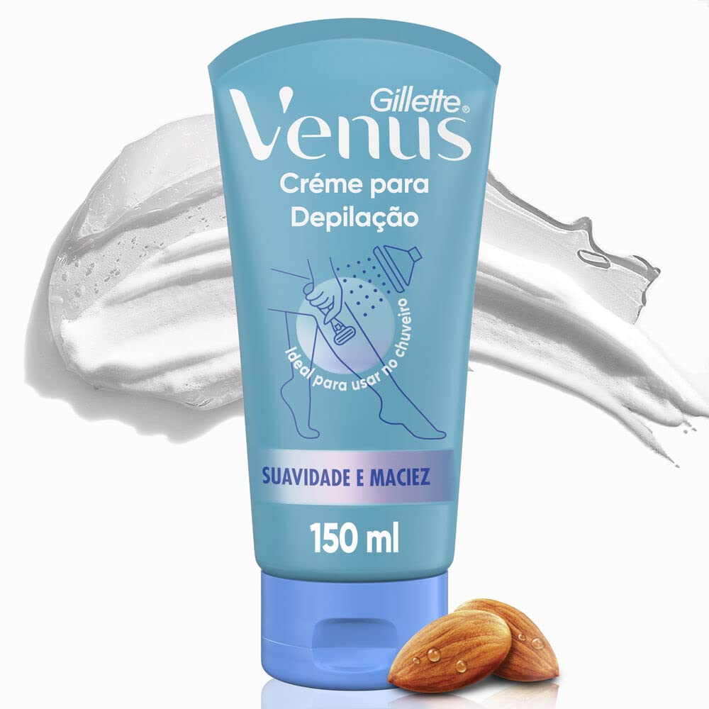 Gillette Venus Creme para Depilação com Óleo de Amêndoas, Ideal para ...