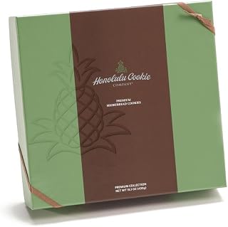 Honolulu Cookie Company Premium Collection Gift Box – 27 Assorted Shortbread Cookies (15.1 oz) – Chocolate, Macadamia Nut & Tropical Flavors – Made in Hawai‘i