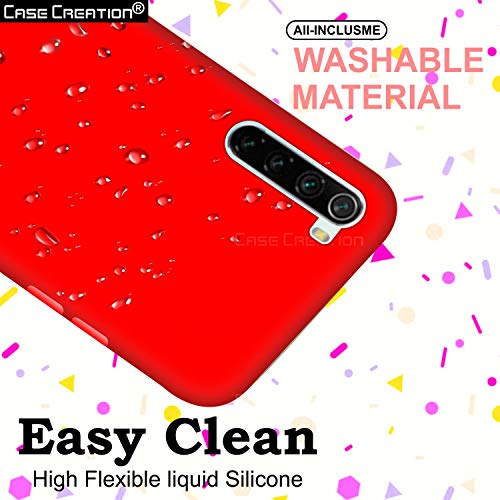 Image of Case Creation Luxurious OG Series for Redmi Note 8 Case Cover,Anti-Dirty Slim Case Frosted Matte Cute Candy TPU Raised Bezel (Splash of Color) Back Cover for Xiaomi Redmi Note8 -Wine Red