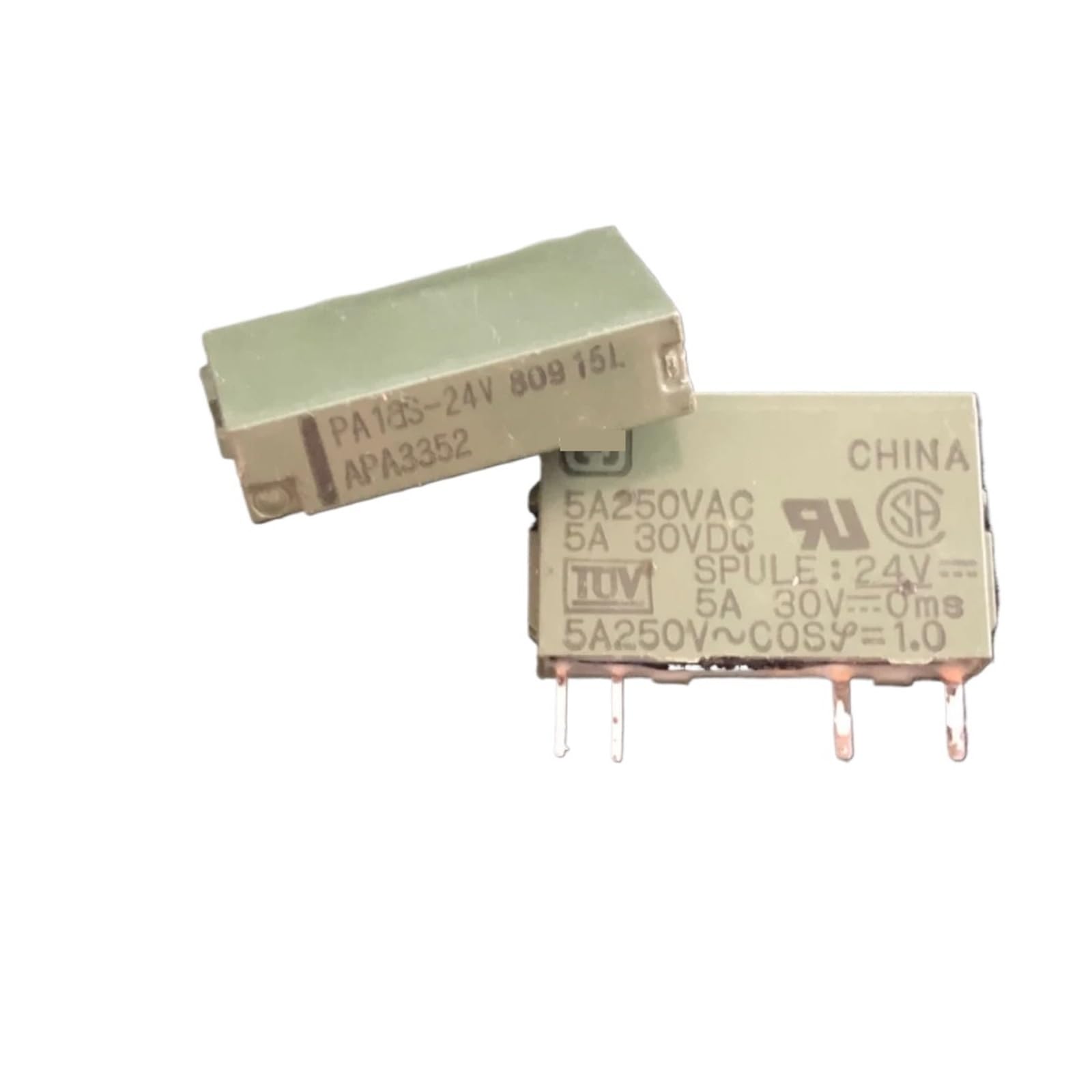 10 piezas Relé PA1AS-24V 24VDC 24 V 4 pines 5 A APA3352