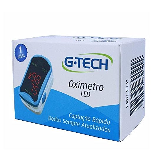 Aparelho Oximetro Medidor De Saturação De Oxigênio G-tech Completo Com Estojo E Capa de Proteção