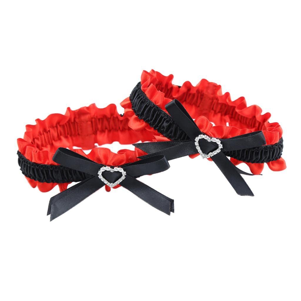 nivaa 1 Pair Womens Love Heart Bows Leg Garter Belt Rings-picture-9