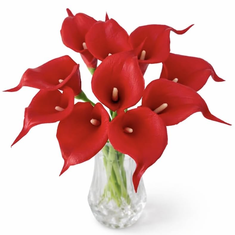 Floral Kingdom Artificial Calla Lily Flowers 10 Pack