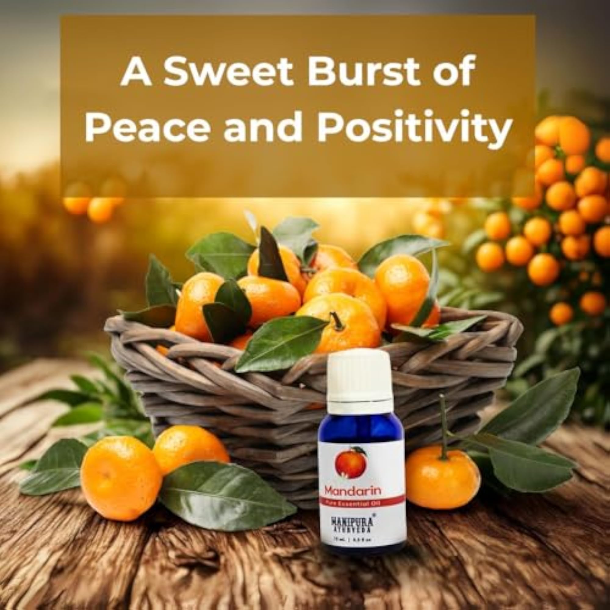 Mandarin Essential Oil Diffuser Pack of 2, 15 ml Each