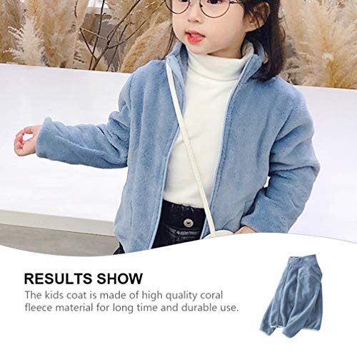 KESYOO Casaco de Lã para Meninas Fuzzy Casaco Infantil Sherpa Casaco Quente de Inverno para Crianças