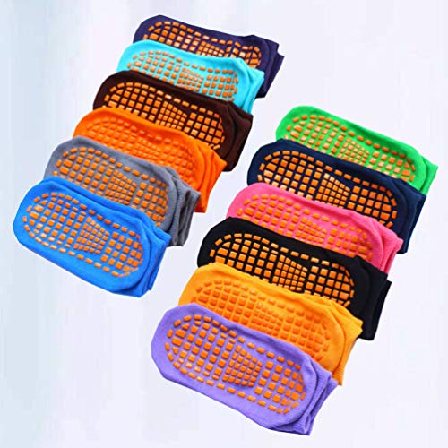 12 pares de meias soquetes antiderrapantes de algodão respirável antiderrapante sem odor da Liobo pa