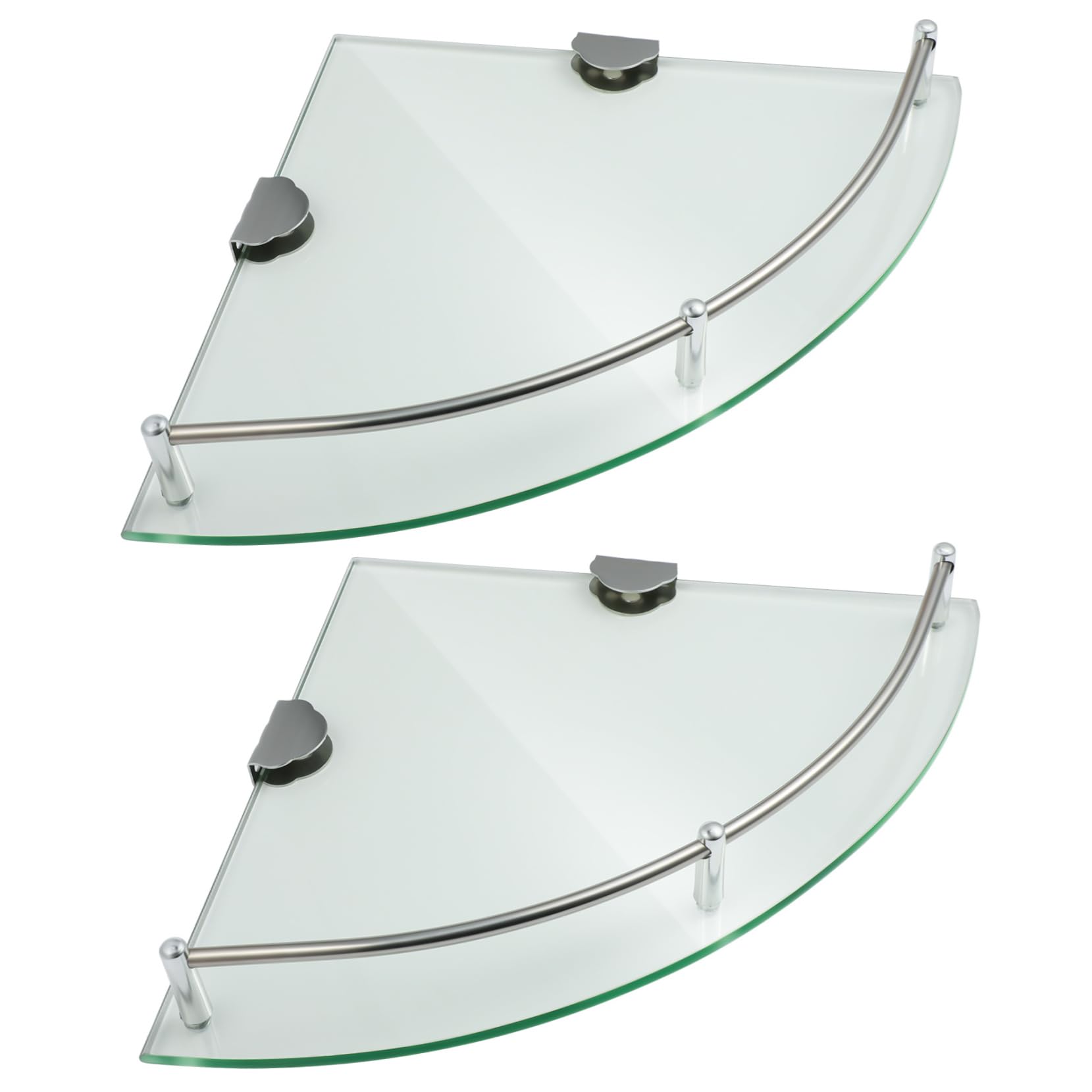 KOMBIUDA Étagère Bain Carrelage Triangulaire en Acier Inoxydable, Lot de 2