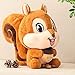 Nette großschwanzige Eichhörnchen-Puppe zum Schlafen mit Kind-Schnuller Super Plüschtierkissen Mädchen braun 25cm a Laimi (Color : A, Size : 35CM)