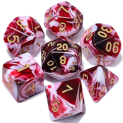Image of CiaraQ 7pcs Polyhedral Dice Set for Dungeon and Dragons MTG Table Games