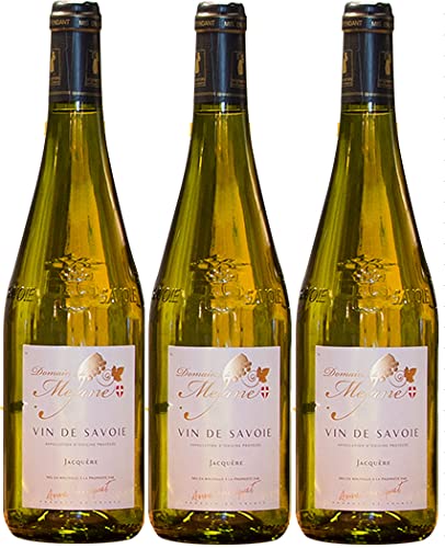 Vin de Savoie blanc sec jacquère, 2020 AOP Récoltant, 3 bouteilles de 75cl.