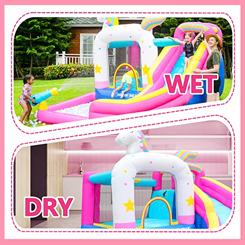 Doctor Dolphin Bounce House for Kids, Inflatable Indoor Bounce House, Kids Bouncy House with Slide, Small Bounce House, Inflatable Water Slide Bouncy Castle for Dry and Wet - Image 5