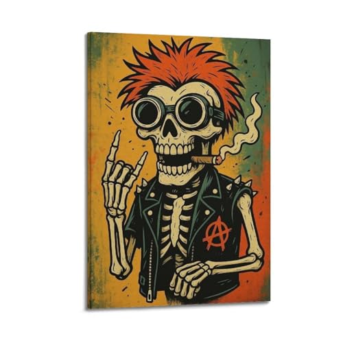 Art mural décoratif style cadre 60x90 cm : poster amusant sur toile vintage