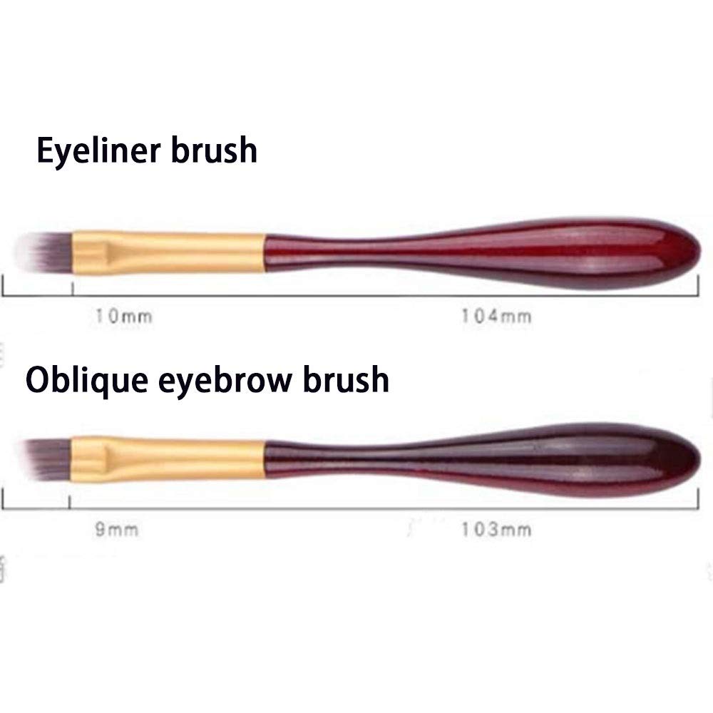 ZYFF huazhuangshua Pennello per Trucco, Otto Piccole Gocce Fondotinta per Pennelli Trucco, Set Completo Di Strumenti per La Bellezza Del Principiante Con Borsa Rossa Pennelli