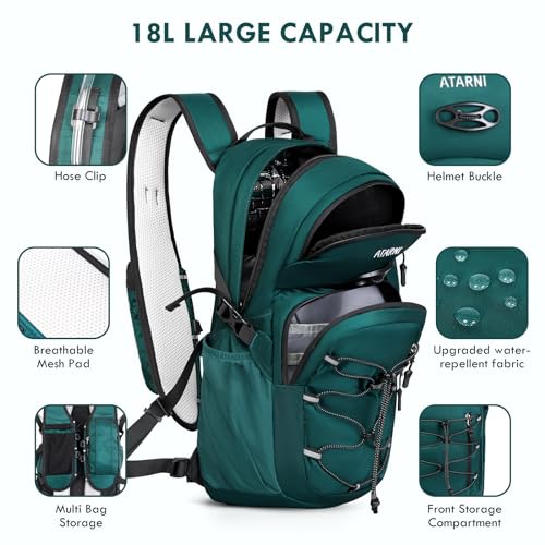 Hiking-Hydration-Backpack-Lightweight-Pack-Water-Backpack-with-2L-Hydration-Bladder-Insulation-Hydropack-Rucksack-Hydro-Water-Daypack-for-Camping-Running-Cycling-Climbing-Rave-for-Men-Women-Black