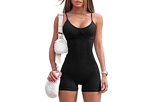 OQQ Women's Workout Body Suit Romper Yoga One-Piece