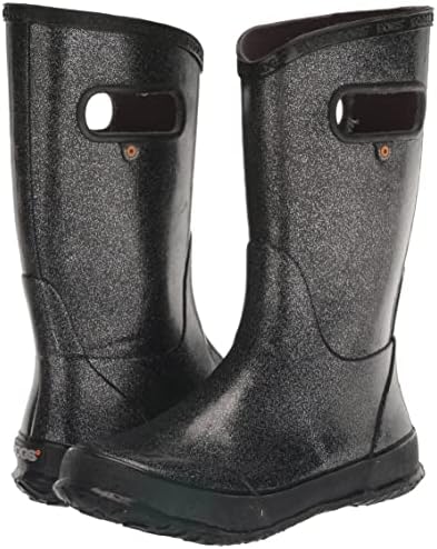BOGS unisex child Rainboot Print Waterproof Rain Boot, Glitter - Black, 4 Big Kid US | Image 6
