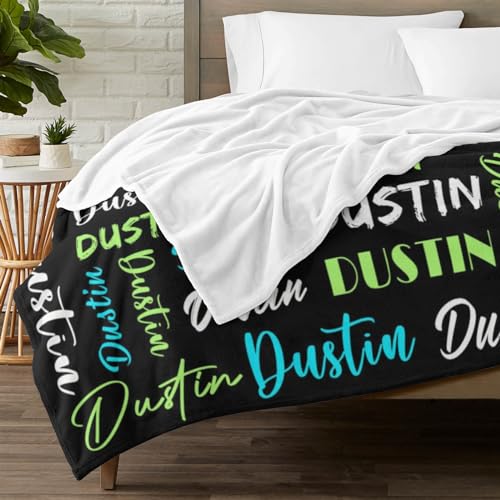Personalized Blankets for Kids with Names Customized Blankets with Name for Adult Custom Blanket Gift for Birthday Christmas Valentines Day Gift