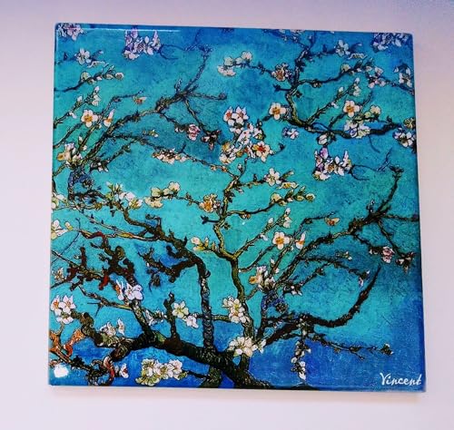 Dessous DE Plat en CÉRAMIQUE L'AMANDIER comme Van Gogh